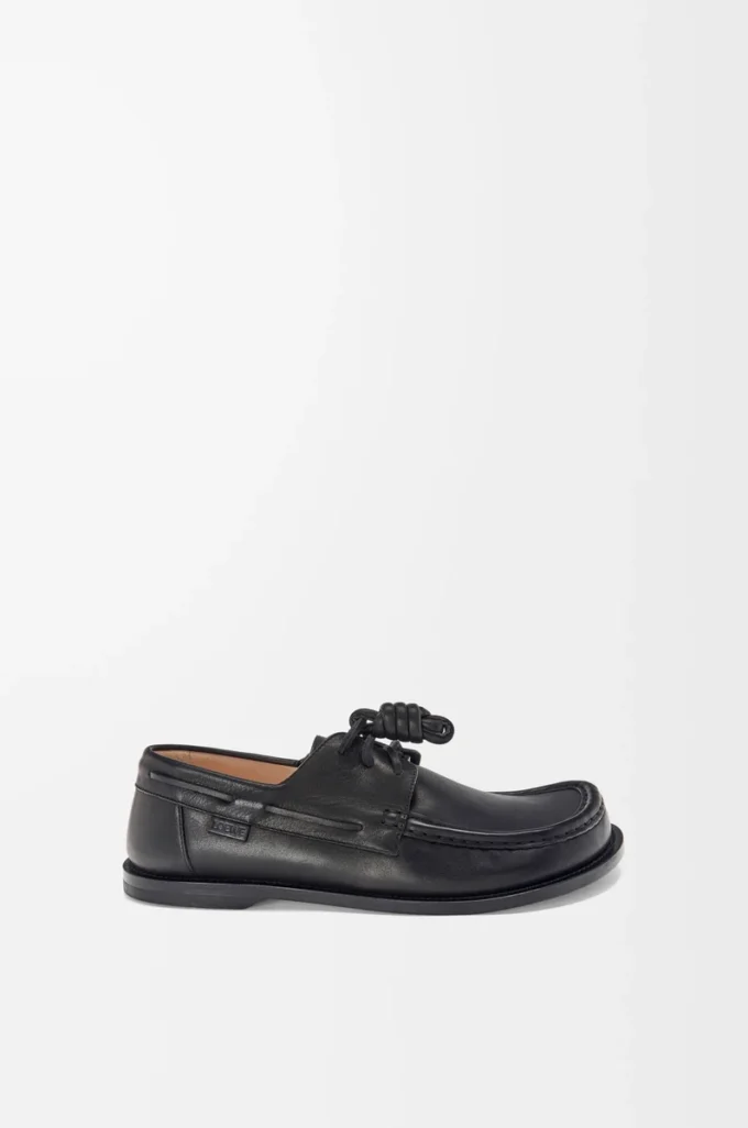Campo boat shoe in soft calfskin Black Campo boat shoe in soft calfskin Black