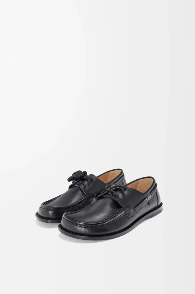Campo boat shoe in soft calfskin Black Campo boat shoe in soft calfskin Black