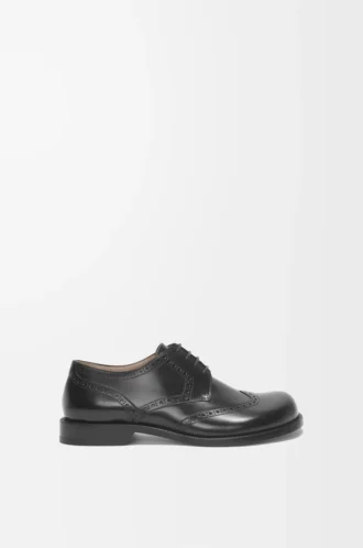 Campo brogue derby in brushed calfskin Black