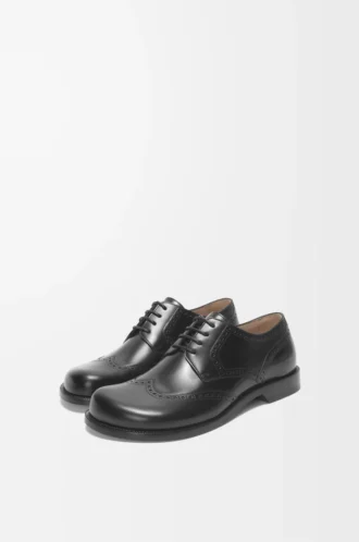 Campo brogue derby in brushed calfskin Black