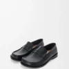Campo flap back loafer in waxy calfskin Black Campo flap back loafer in waxy calfskin Black