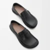 Campo flap back loafer in waxy calfskin Black Campo flap back loafer in waxy calfskin Black