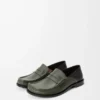 Campo flap back loafer in waxy calfskin Sage/Black Campo flap back loafer in waxy calfskin Sage/Black