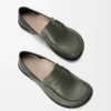 Campo flap back loafer in waxy calfskin Sage/Black Campo flap back loafer in waxy calfskin Sage/Black