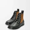 Campo loafer bootie in calfskin and suede calfskin Black/Chocolate Campo loafer bootie in calfskin and suede calfskin Black/Chocolate