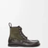 Campo loafer bootie in calfskin and suede calfskin Dark Brown/Green Campo loafer bootie in calfskin and suede calfskin Dark Brown/Green
