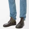 Campo loafer bootie in calfskin and suede calfskin Dark Brown/Green Campo loafer bootie in calfskin and suede calfskin Dark Brown/Green