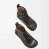 Campo loafer bootie in calfskin and suede calfskin Dark Brown/Green Campo loafer bootie in calfskin and suede calfskin Dark Brown/Green