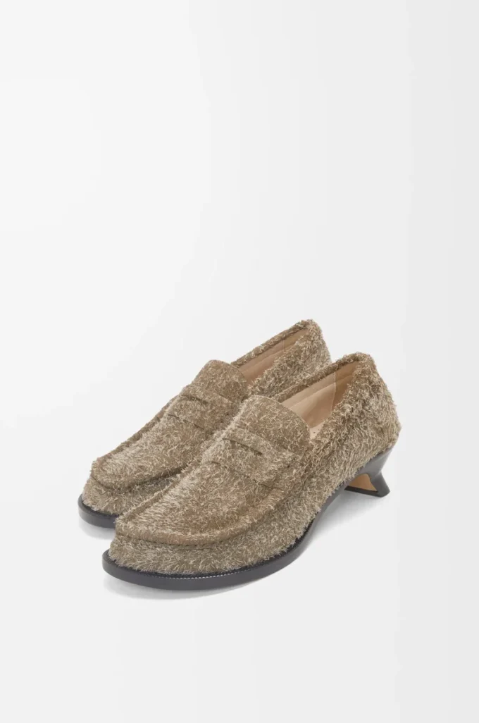 Campo loafer in brushed suede Khaki Green Campo loafer in brushed suede Khaki Green