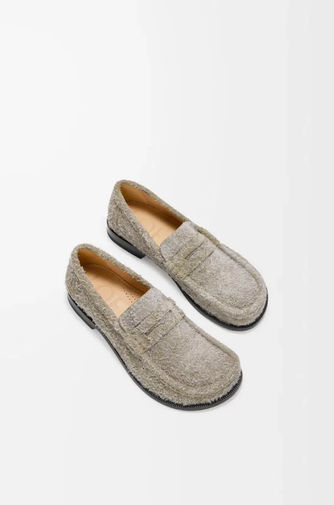 Campo loafer in brushed suede Khaki Green Campo loafer in brushed suede Khaki Green