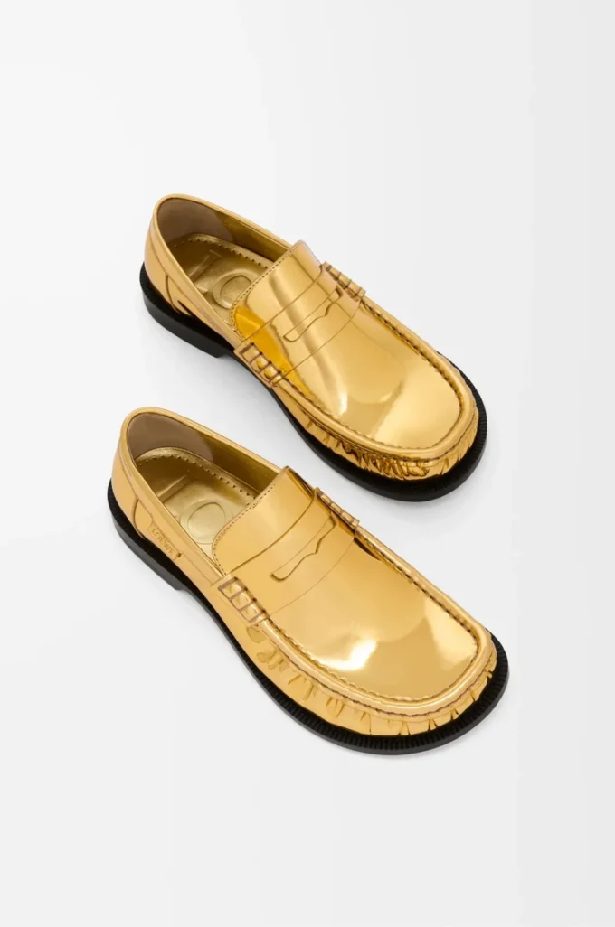 Campo loafer in metallic calfskin Gold Campo loafer in metallic calfskin Gold