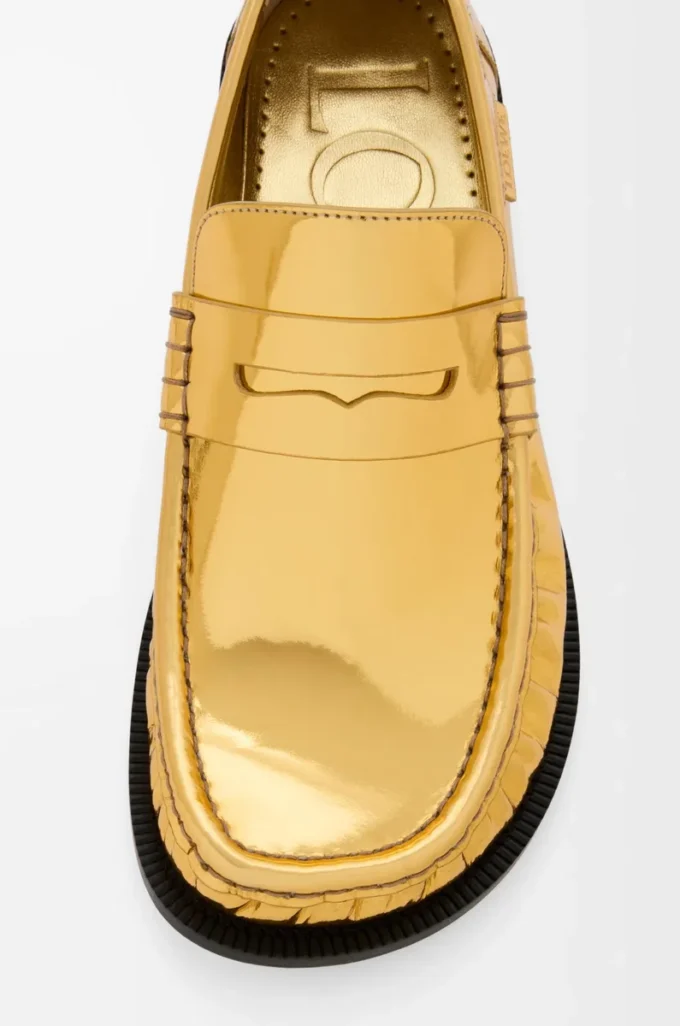 Campo loafer in metallic calfskin Gold Campo loafer in metallic calfskin Gold