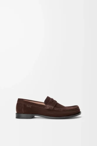 Campo loafer in suede calfskin Dark Brown