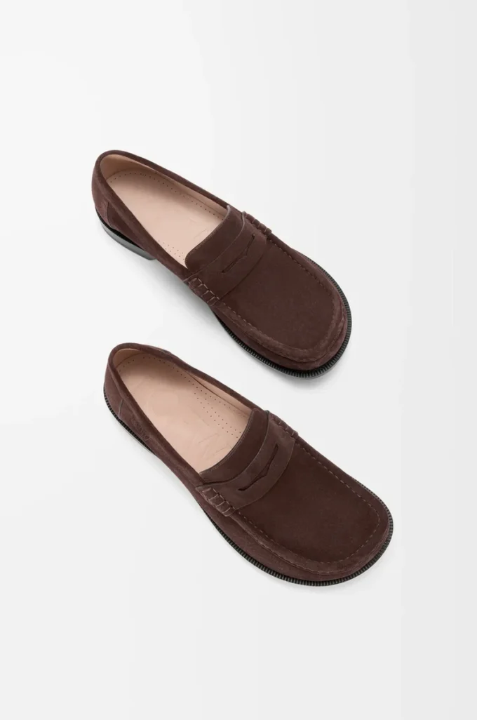 Campo loafer in suede calfskin Dark Brown Campo loafer in suede calfskin Dark Brown