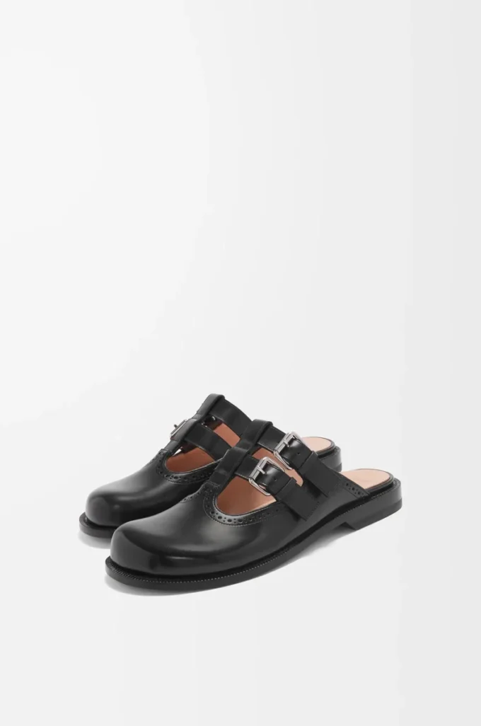 Campo Mary Jane mule in calfskin Black Campo Mary Jane mule in calfskin Black