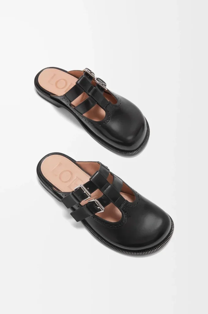 Campo Mary Jane mule in calfskin Black Campo Mary Jane mule in calfskin Black