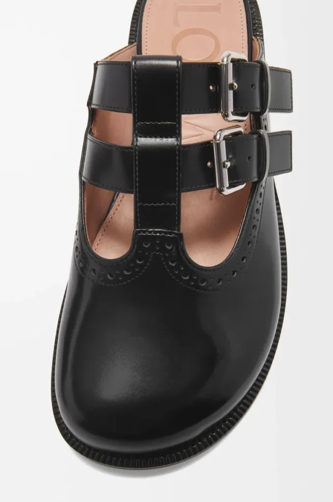 Campo Mary Jane mule in calfskin Black Campo Mary Jane mule in calfskin Black