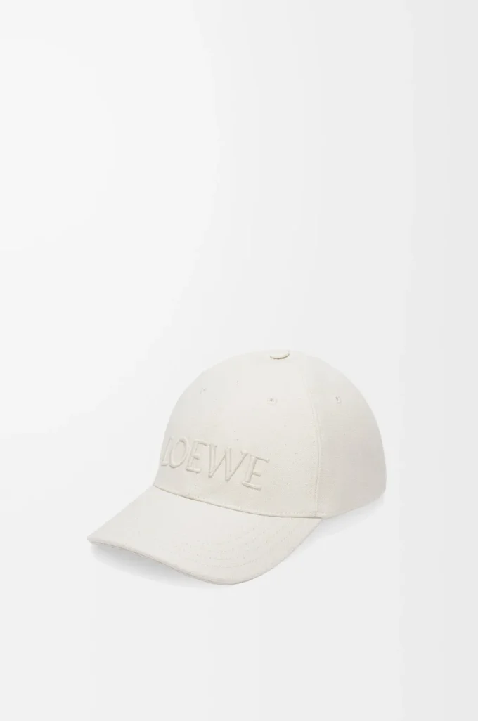 Cap in canvas Soft White