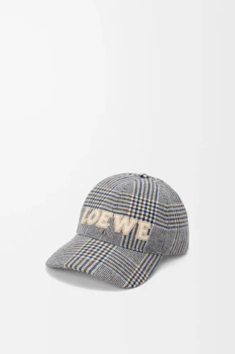 Cap in wool Blue/White