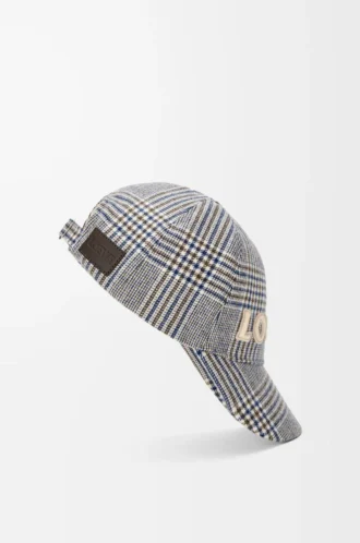 Cap in wool Blue/White
