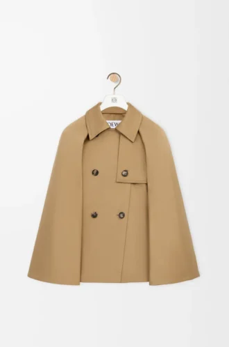 Cape jacket in cotton Beige