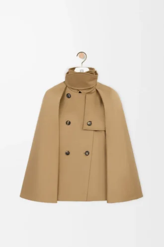 Cape jacket in cotton Beige