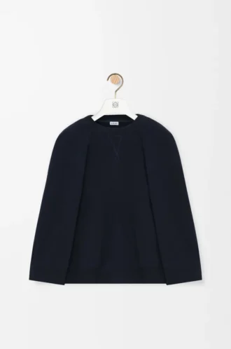 Cape sweatshirt in cotton blend Midnight Blue