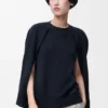 Cape sweatshirt in cotton blend Midnight Blue