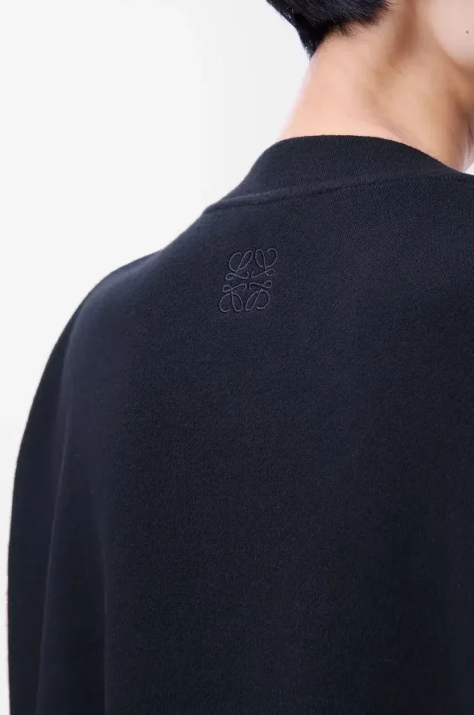 Cape sweatshirt in cotton blend Midnight Blue