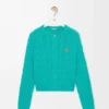 Cardigan in cotton Turquoise Cardigan in cotton Turquoise