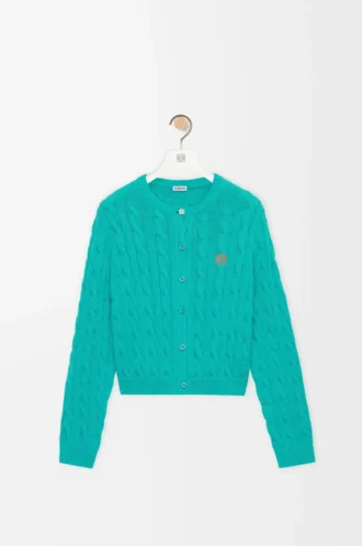 Cardigan in cotton Turquoise