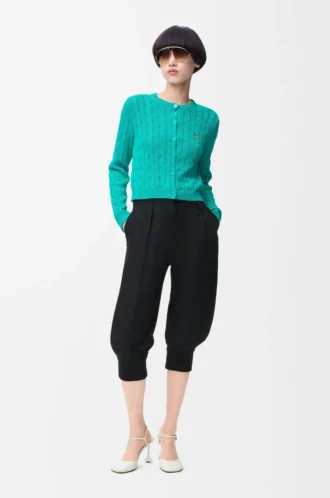 Cardigan in cotton Turquoise