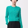 Cardigan in cotton Turquoise Cardigan in cotton Turquoise