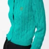 Cardigan in cotton Turquoise Cardigan in cotton Turquoise