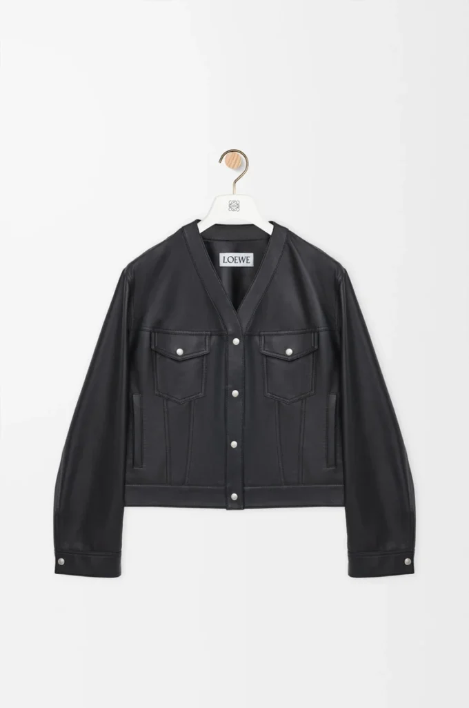 Cardigan in nappa lambskin Black Cardigan in nappa lambskin Black