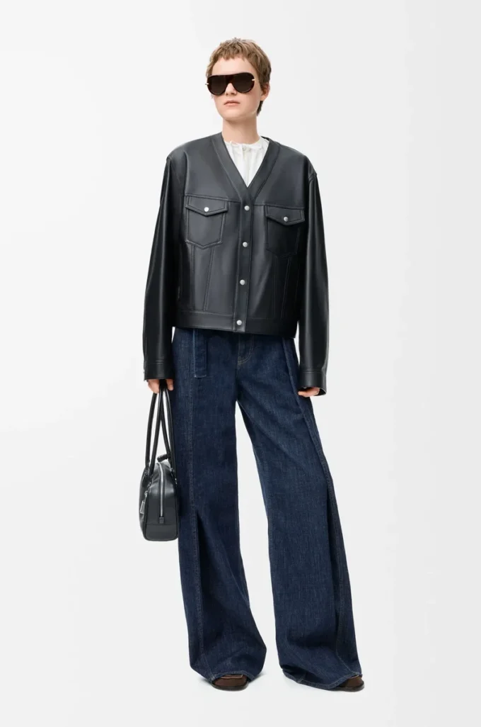 Cardigan in nappa lambskin Black Cardigan in nappa lambskin Black