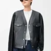 Cardigan in nappa lambskin Black Cardigan in nappa lambskin Black