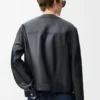 Cardigan in nappa lambskin Black Cardigan in nappa lambskin Black