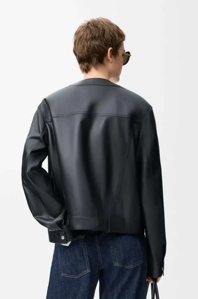 Cardigan in nappa lambskin Black Cardigan in nappa lambskin Black