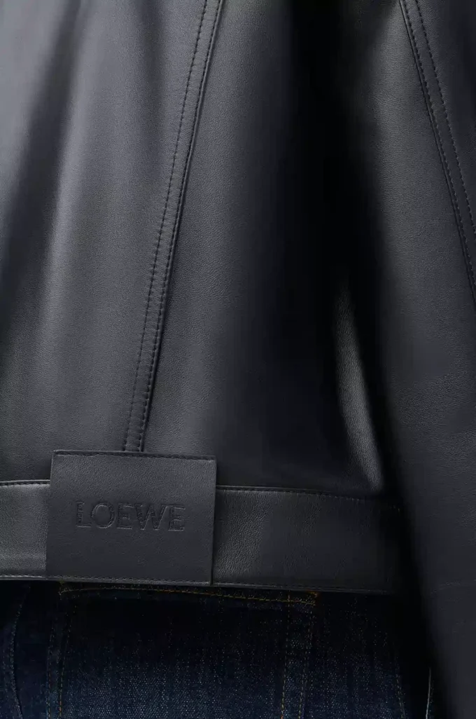 Cardigan in nappa lambskin Black Cardigan in nappa lambskin Black