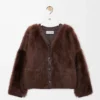 Cardigan in shearling Brown Cardigan in shearling Brown