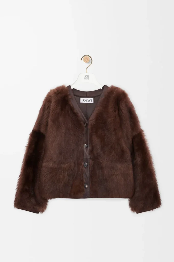 Cardigan in shearling Brown Cardigan in shearling Brown