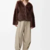 Cardigan in shearling Brown Cardigan in shearling Brown