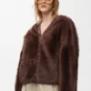 Cardigan in shearling Brown Cardigan in shearling Brown