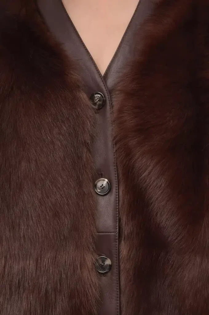 Cardigan in shearling Brown Cardigan in shearling Brown
