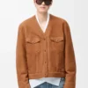 Cardigan in shearling Toffee Cardigan in shearling Toffee