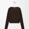 Cardigan in viscose Dark Brown Cardigan in viscose Dark Brown