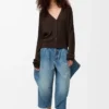 Cardigan in viscose Dark Brown Cardigan in viscose Dark Brown