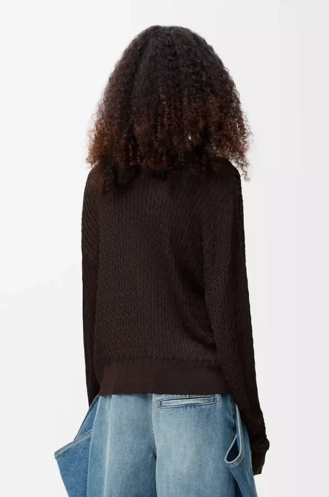 Cardigan in viscose Dark Brown Cardigan in viscose Dark Brown