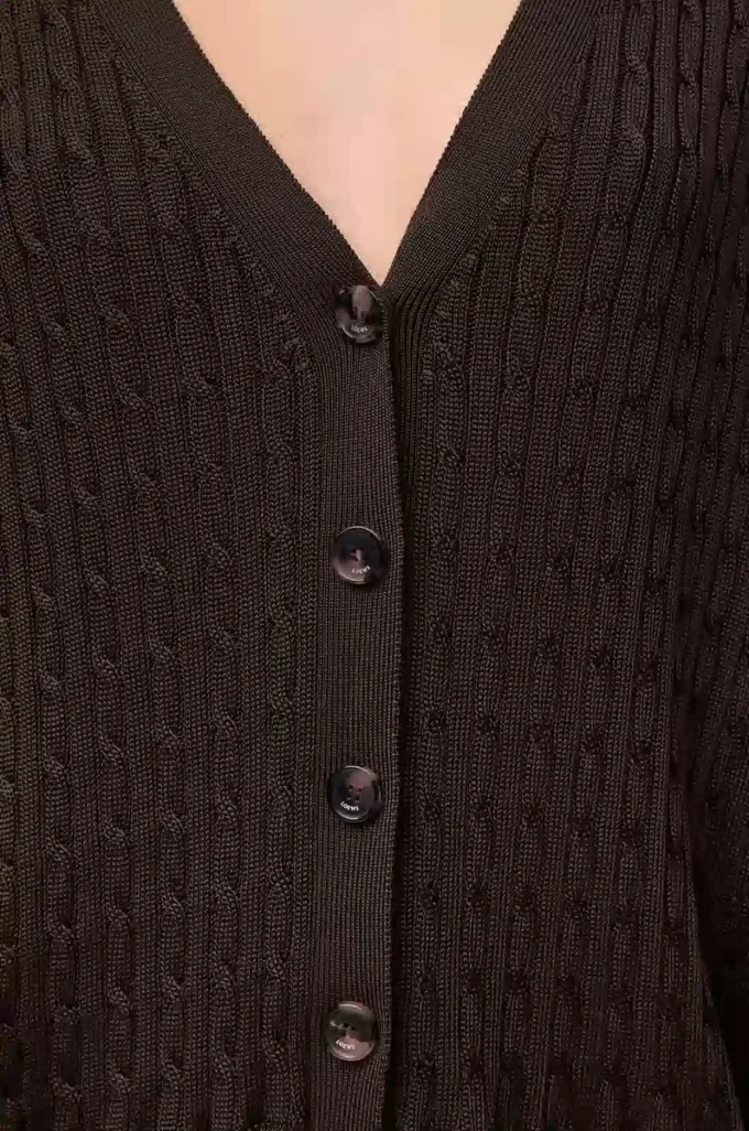 Cardigan in viscose Dark Brown Cardigan in viscose Dark Brown